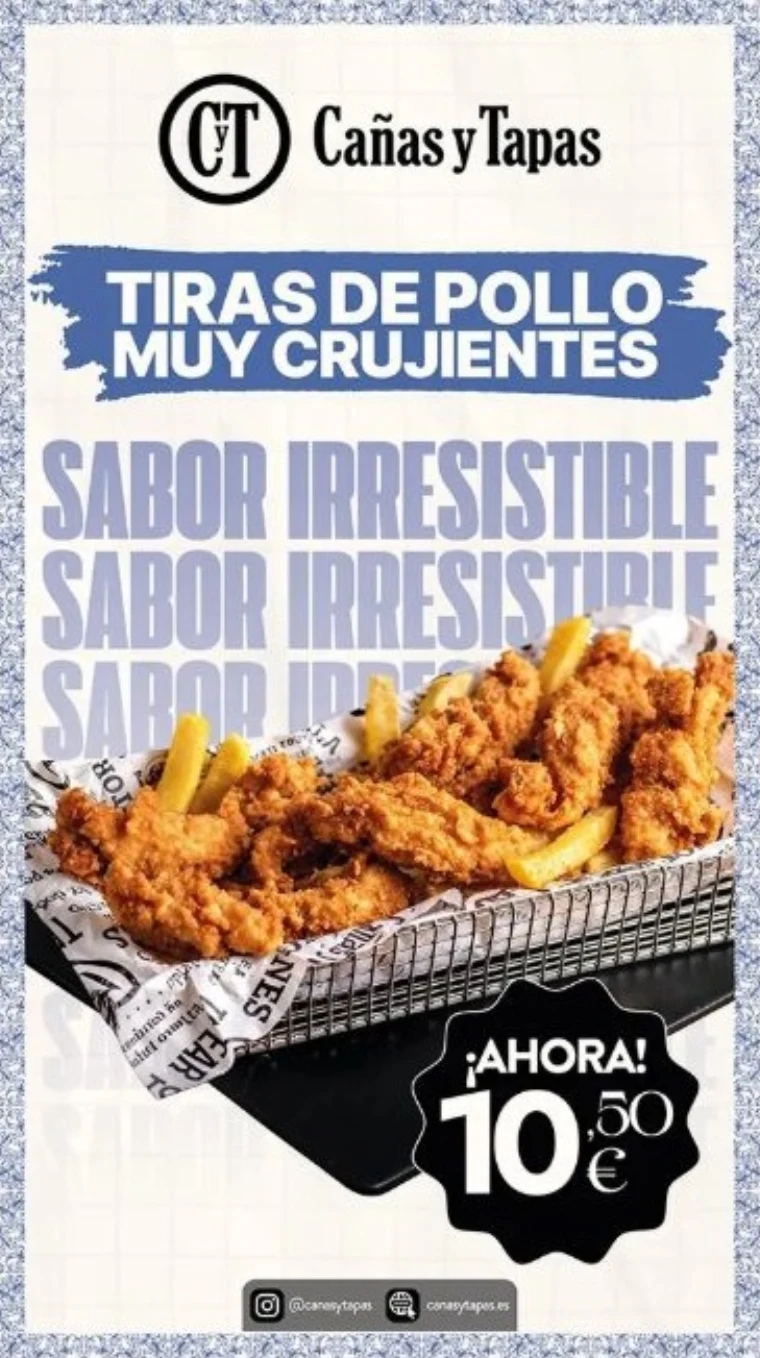 Tiras de pollo muy crujientes, ahora a 10,50€